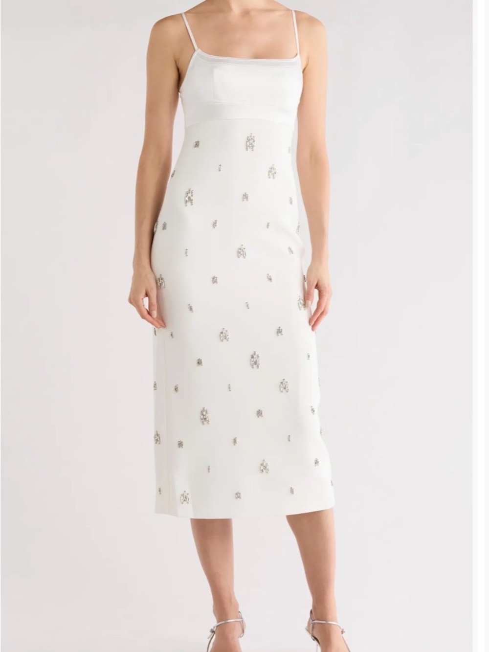 A.L.C. White Embellished Strappy Dress